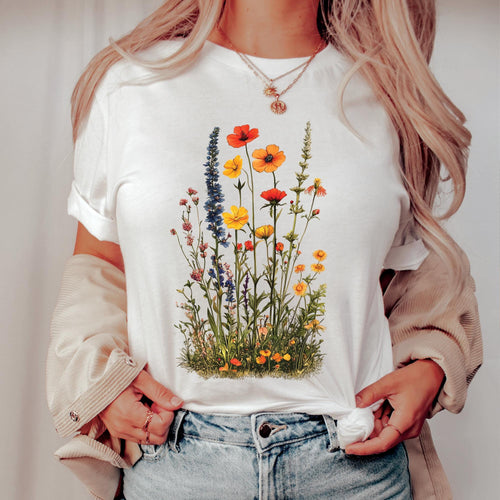 Boho Vintage Wildflowers T-Shirt