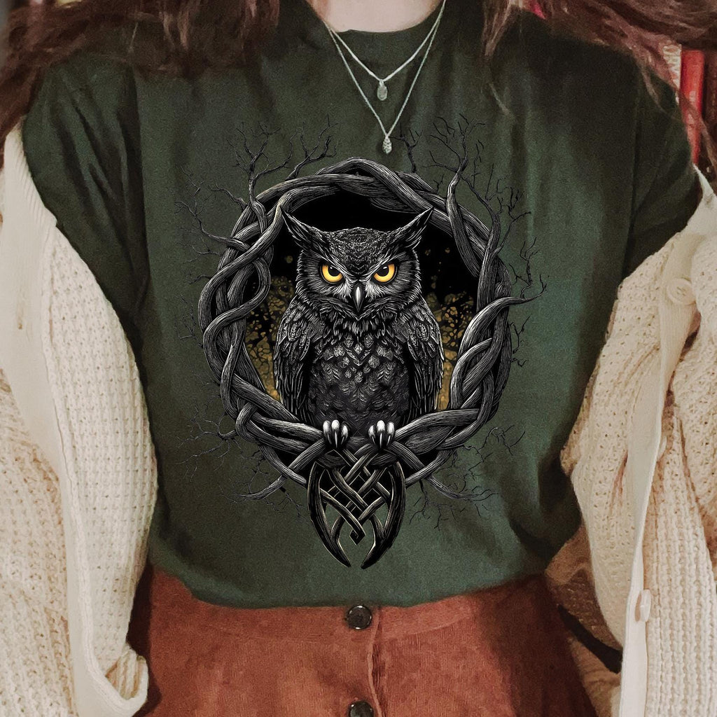 Tree of Life Celtic Owl T-Shirt