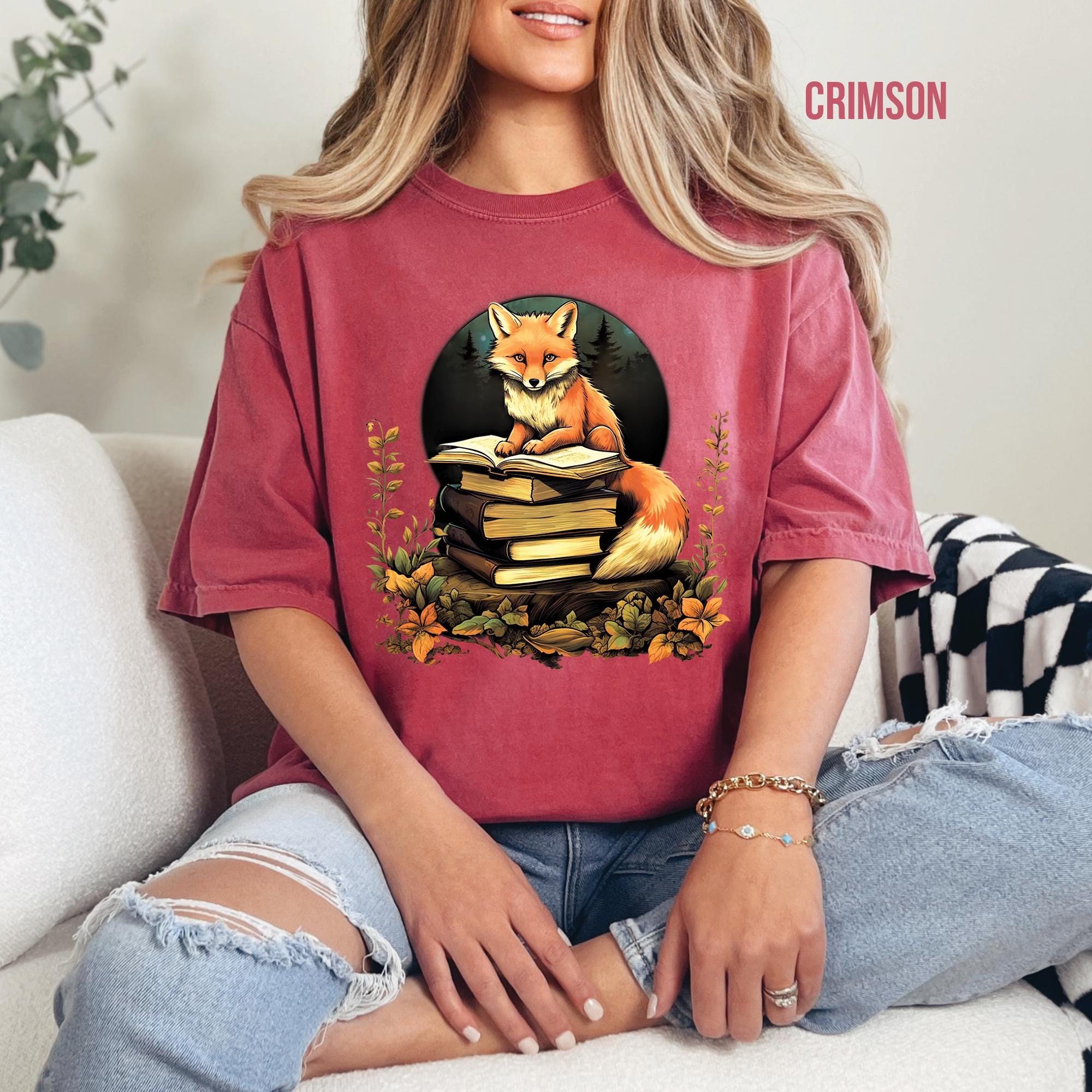 Fox Book Reading T-Shirt