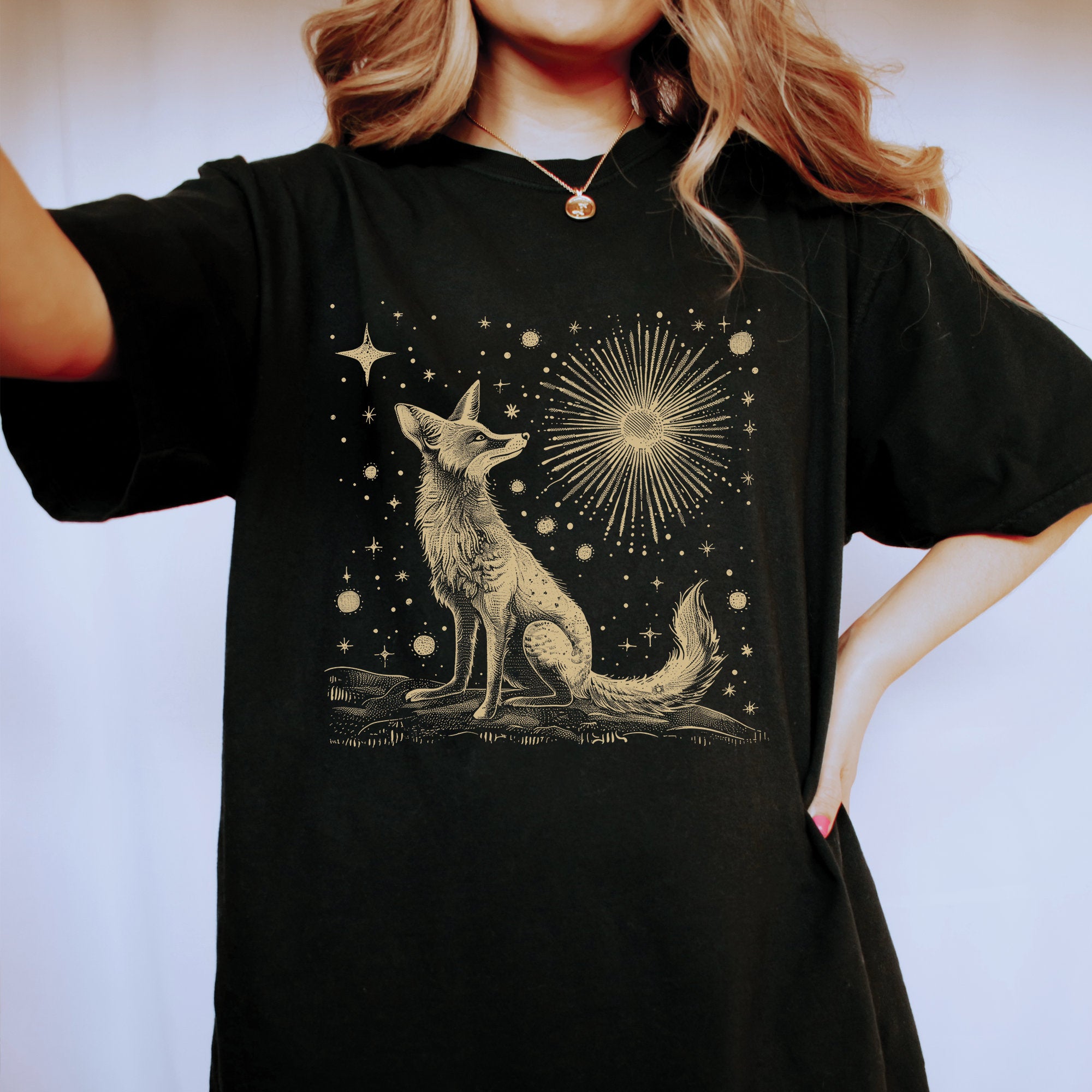 Vintage Folklore Celestial Fox Shirt