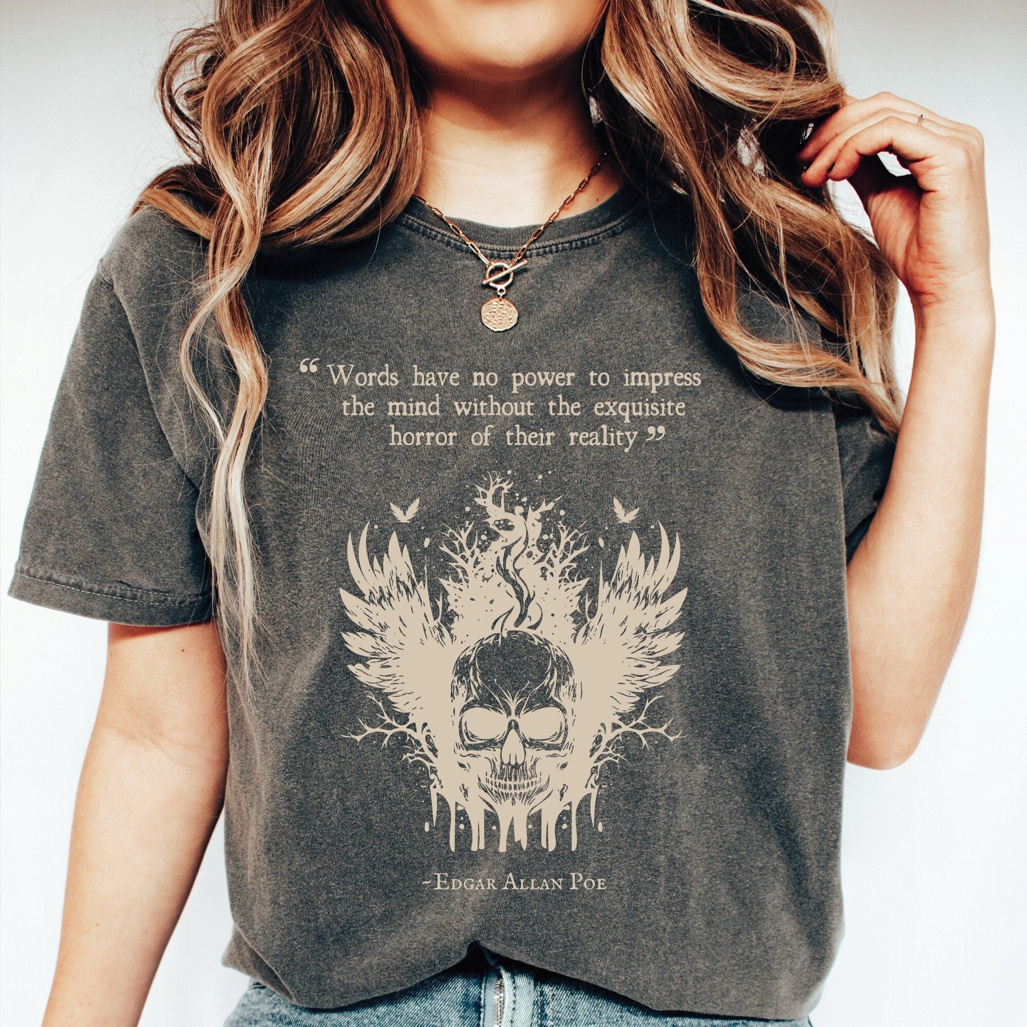 Edgar Allan Poe Skull T-Shirt