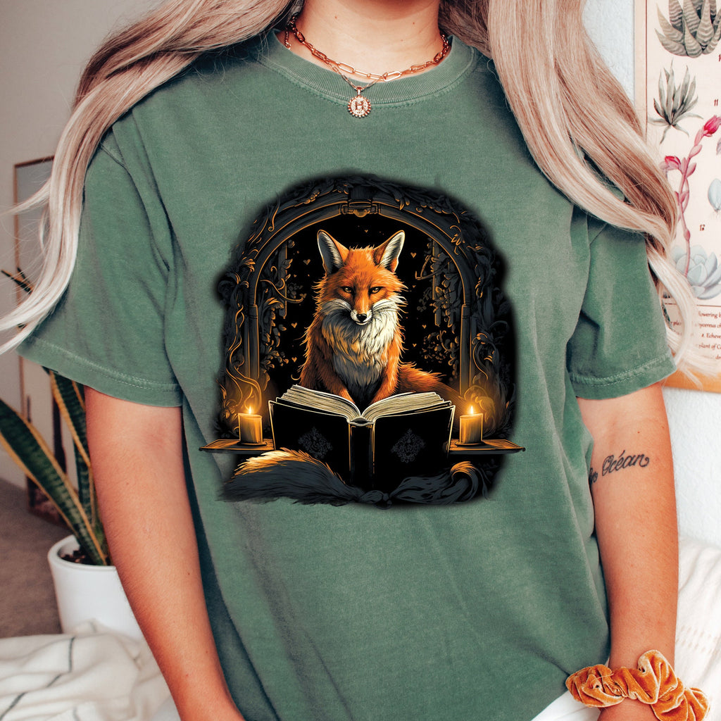Fox Reading Book T-Shirt