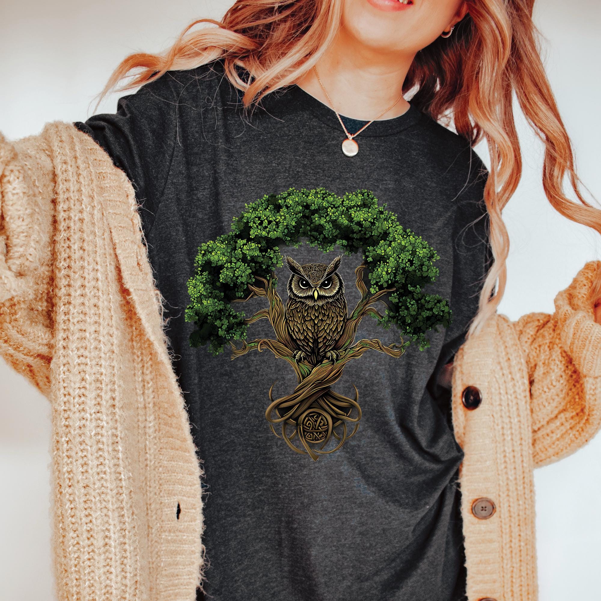 Celtic Tree of Life Owl T-Shirt