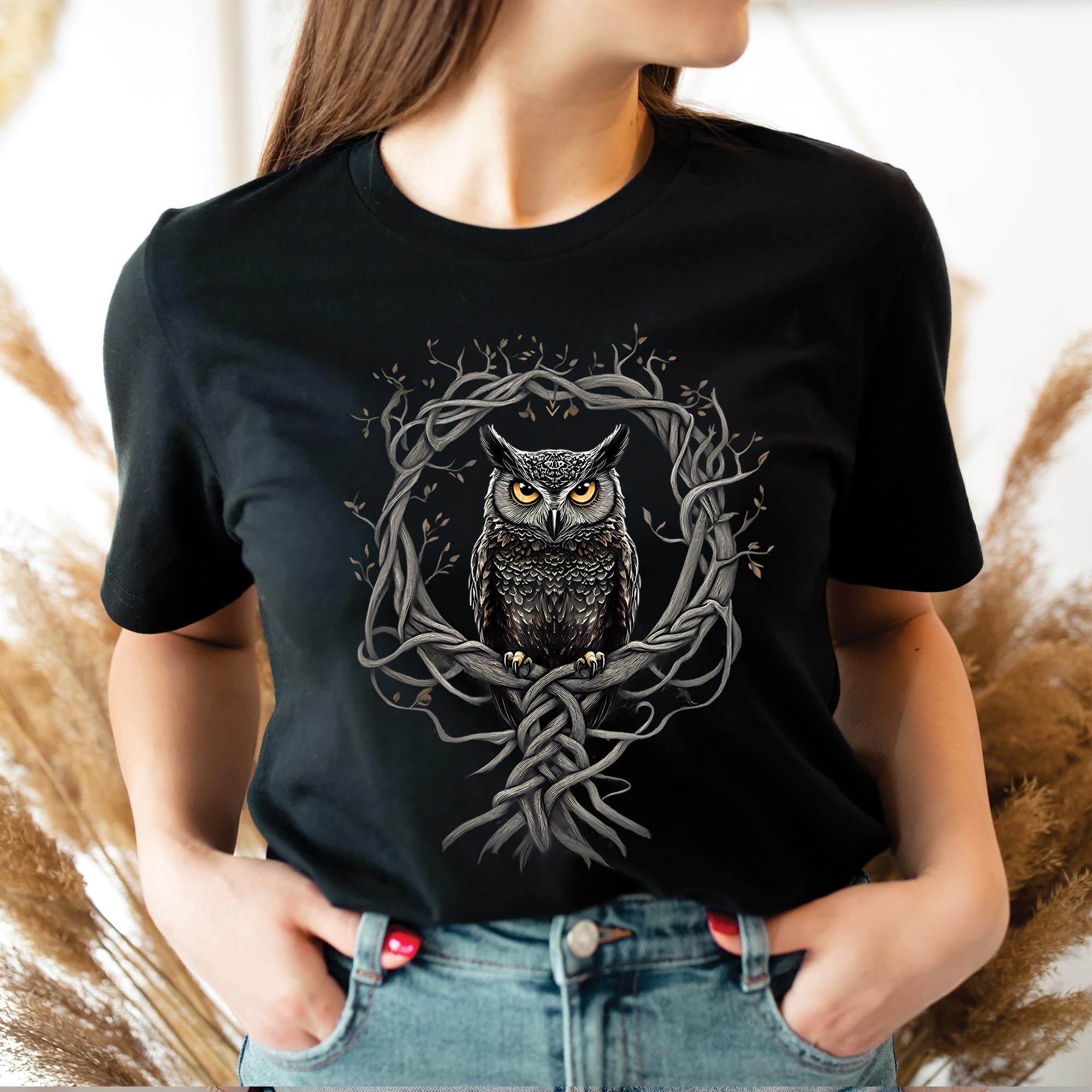 Celtic Yggdrasil Owl T-Shirt