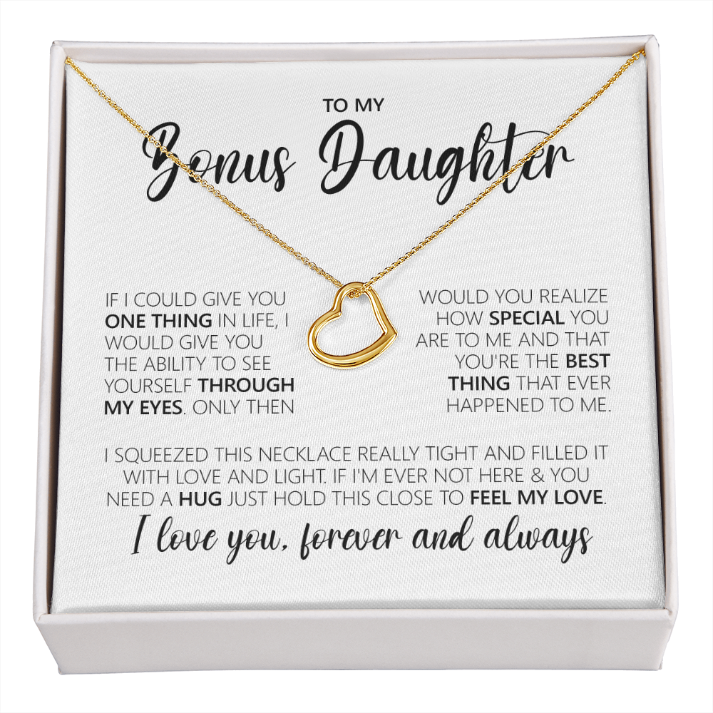 Daughter Necklace, Stepdaughter Necklace, To My Bonus Daughter Necklac –  Rakva