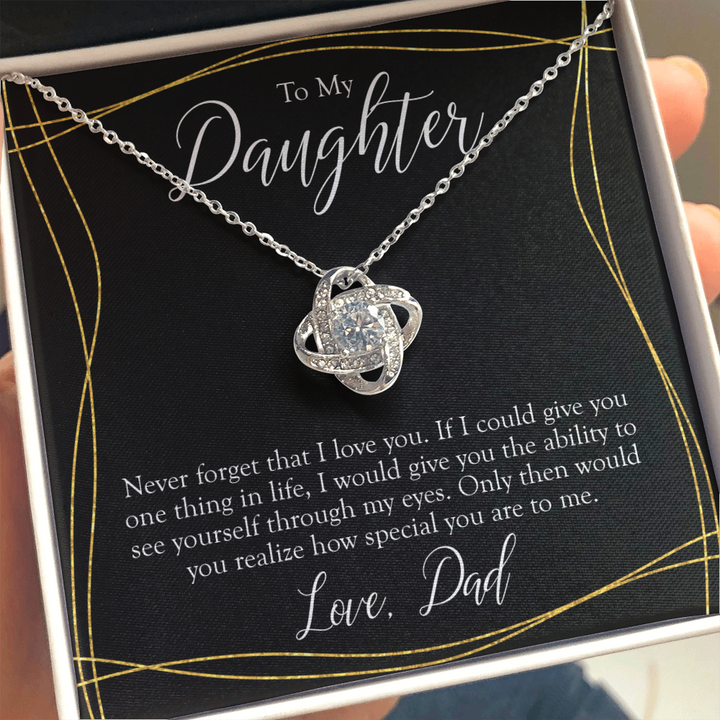 Daughter Gifts from Dad, Inspirational Jewelry for Women, 14K Gold, Adult Daughter, New Job, Graduation Gift, Birthday Christmas Gift Ideas, Love